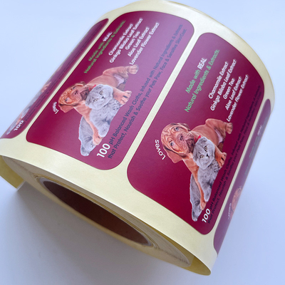 กระดาษเคลือบ PET ไวนิล Tamper Seal สติกเกอร์พิมพ์แบบกำหนดเอง