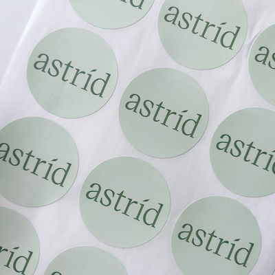 ภาพข้อความที่กำหนดเองการพิมพ์กาวสติกเกอร์ฉลากกลมสติกเกอร์ไวนิลกันน้ำม้วน