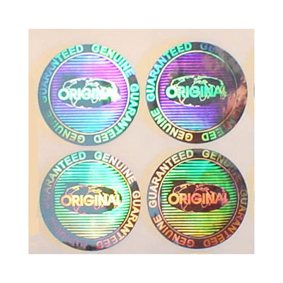 สติกเกอร์โฮโลแกรมความปลอดภัยสี ISO9001 2008 CMYK สำหรับใบรับรอง