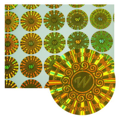 สติกเกอร์ป้องกันการปลอมแปลงออกแบบโลโก้ 3D โฮโลแกรมความปลอดภัย