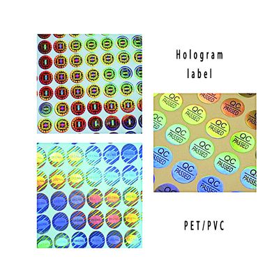 สติกเกอร์ป้องกันการปลอมแปลงออกแบบโลโก้ 3D โฮโลแกรมความปลอดภัย