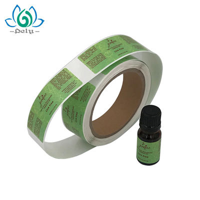 ขวดสีเหลืองอำพันขนาด 3 x 7.5 ซม. ม้วนฉลากไวนิลสี CMYK