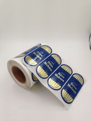 การพิมพ์แบบกำหนดเอง Hot Gold Stamp Label Sticker Paper Roll