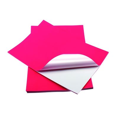 สี A4 พรีเมี่ยมเยื่อไม้ 100% สติกเกอร์กาวสูงกระดาษขนาด Letter กระดาษสติกเกอร์ไวนิล