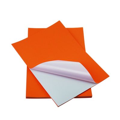 สี A4 พรีเมี่ยมเยื่อไม้ 100% สติกเกอร์กาวสูงกระดาษขนาด Letter กระดาษสติกเกอร์ไวนิล