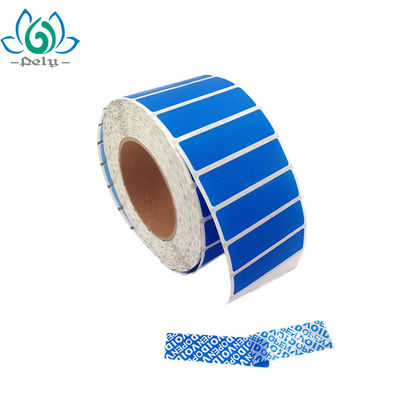 บริการ ODM 8.5 X 2.2 ซม. Pantone Color Tamper Evident Security Labels