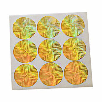 สติกเกอร์โฮโลแกรมสีเงิน ISO9001 2008 CMYK สติกเกอร์โฮโลแกรมความปลอดภัยแบบกำหนดเอง