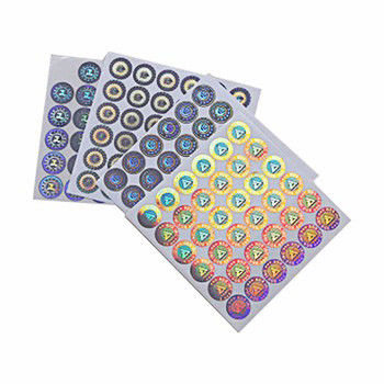 สติกเกอร์โฮโลแกรมสีเงิน ISO9001 2008 CMYK สติกเกอร์โฮโลแกรมความปลอดภัยแบบกำหนดเอง