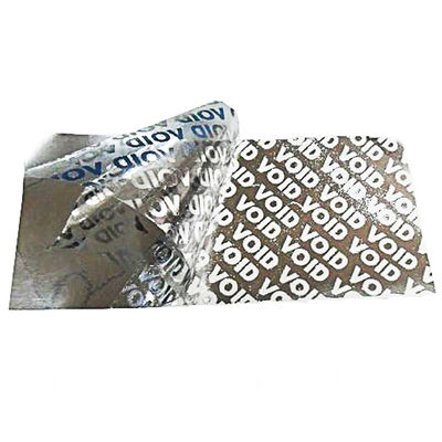 ปรับแต่งโลโก้ Die Cut Tamper Evident Security Labels