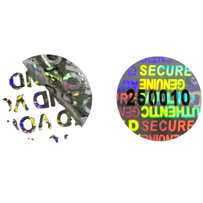 ปรับแต่งโลโก้ Die Cut Tamper Evident Security Labels