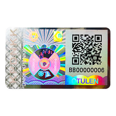 ไวนิล QR Code โฮโลแกรม Tamper Evident Security Labels
