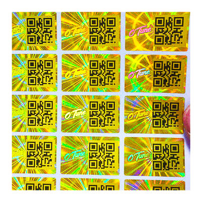 ไวนิล QR Code โฮโลแกรม Tamper Evident Security Labels