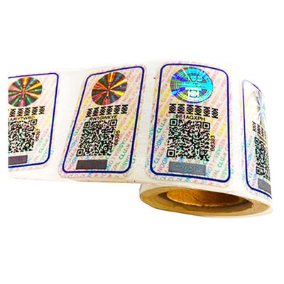 ไวนิล QR Code โฮโลแกรม Tamper Evident Security Labels