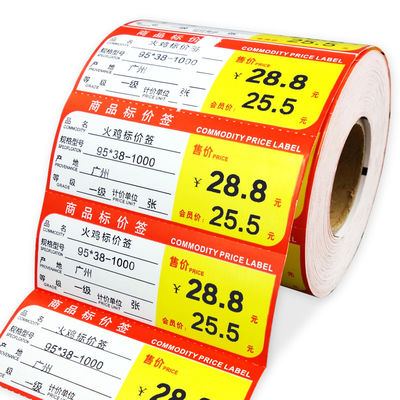 Flexographic CMYK Supermarket ชั้นวางป้ายแท็กสำหรับร้านขายของชำ