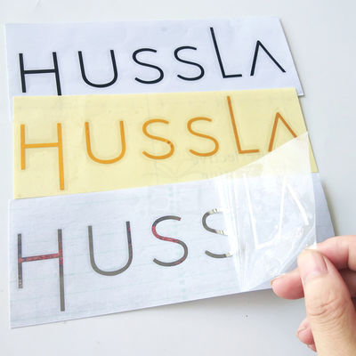 ตัวอักษรบางแบบถาวร Die Cut สติกเกอร์การถ่ายเทความร้อนในรถยนต์ Heat Transfer Vinyl Decals