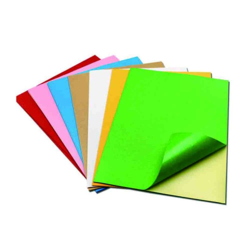 สี A4 พรีเมี่ยมเยื่อไม้ 100% สติกเกอร์กาวสูงกระดาษขนาด Letter กระดาษสติกเกอร์ไวนิล